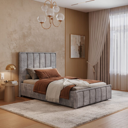Кровать 1,2 м Мирабель КР-06 NEW хром 1