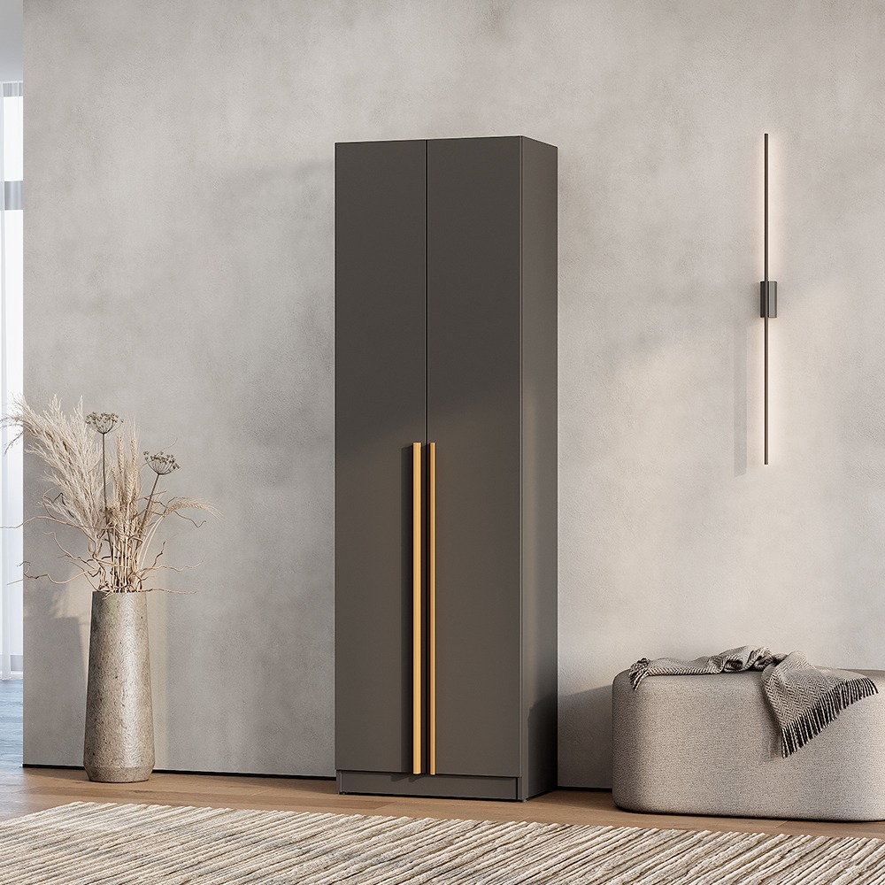 Шкаф 2-х створчатый Таргет ШК-04 графит 1 Шкаф 2-х створчатый Таргет ШК-04 графит 1